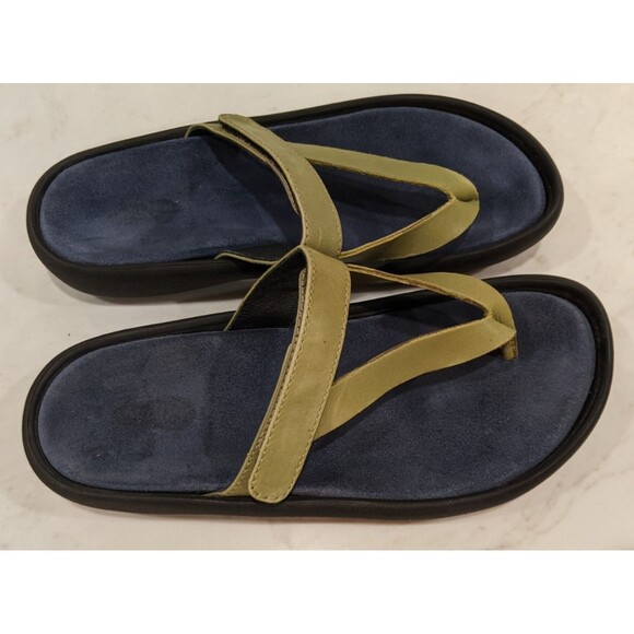 Women's Wolky Serenity Moss Green Adjustable Thong Sandals Size 38/US 7 - Picture 2 of 9